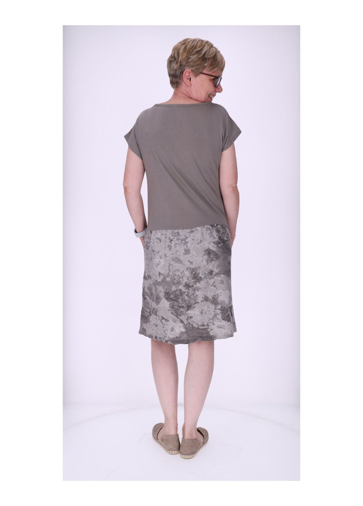 Damen Sweatkleid Rock Marmoriert