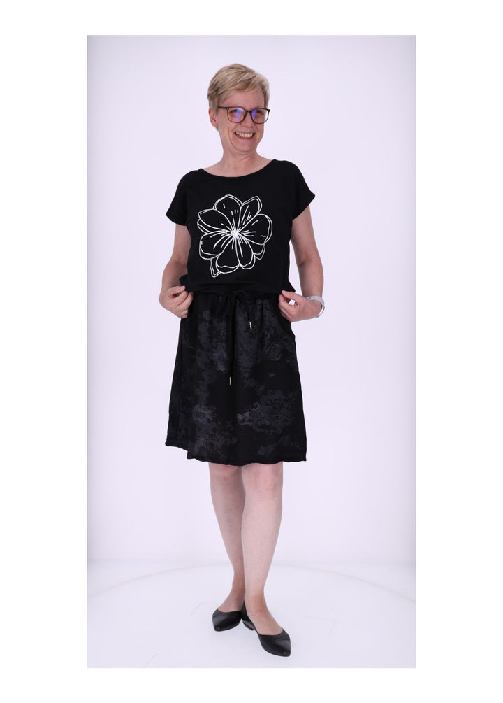 Damen Sweatkleid Rock Marmoriert