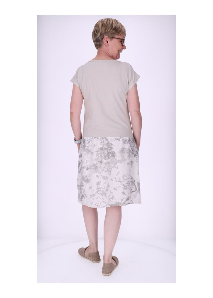 Damen Sweatkleid Rock Marmoriert