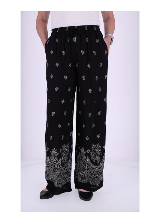 Schlupfhose Damen Print Blüten