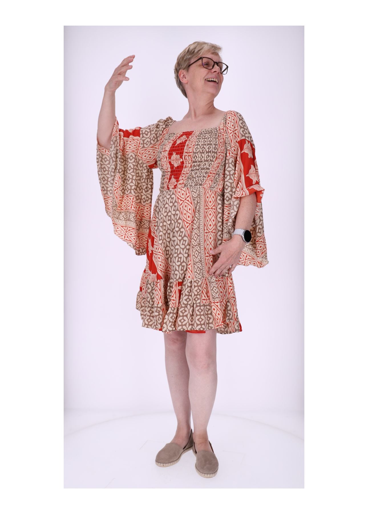 Kleid Smocked kurz