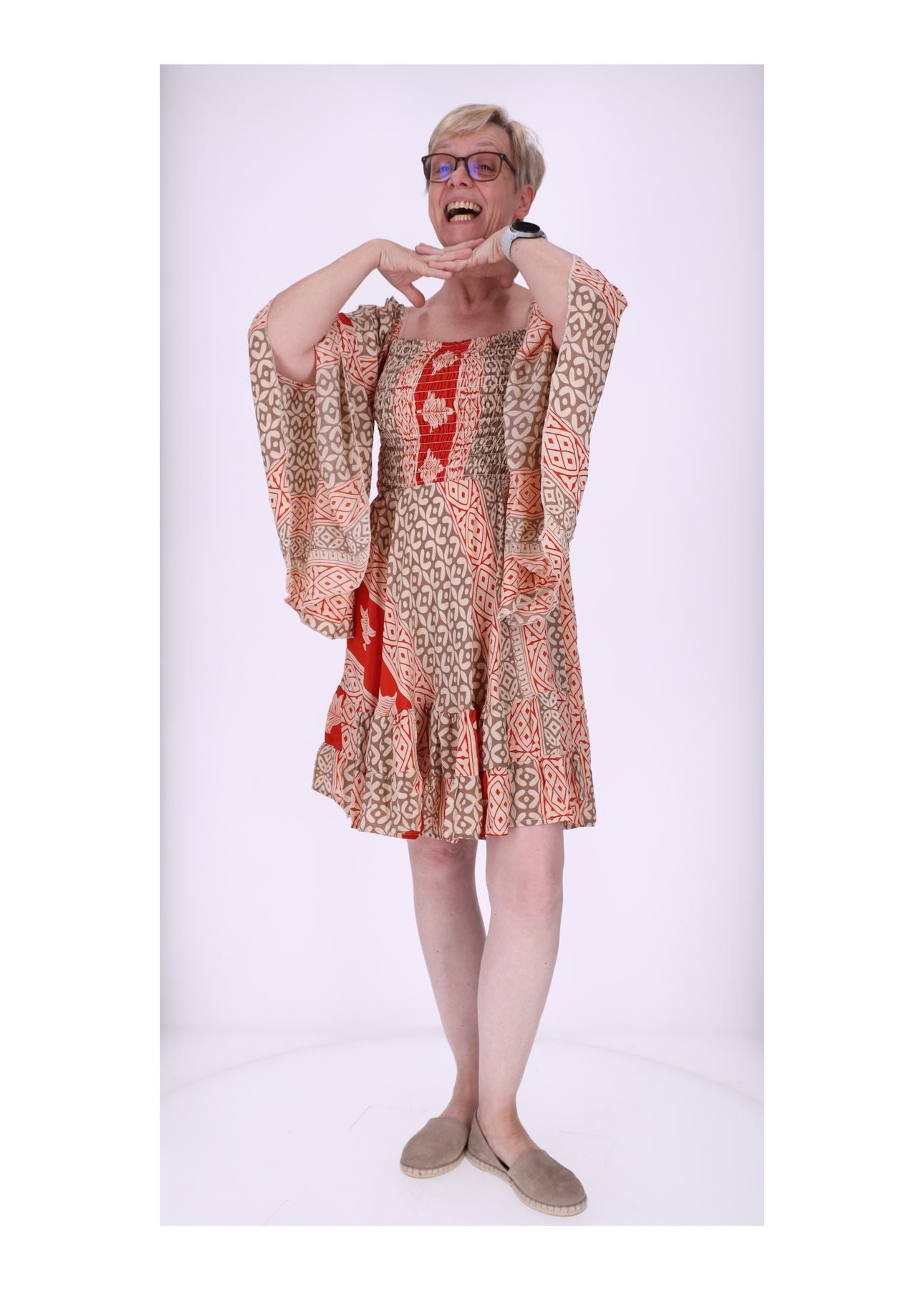 Kleid Smocked kurz