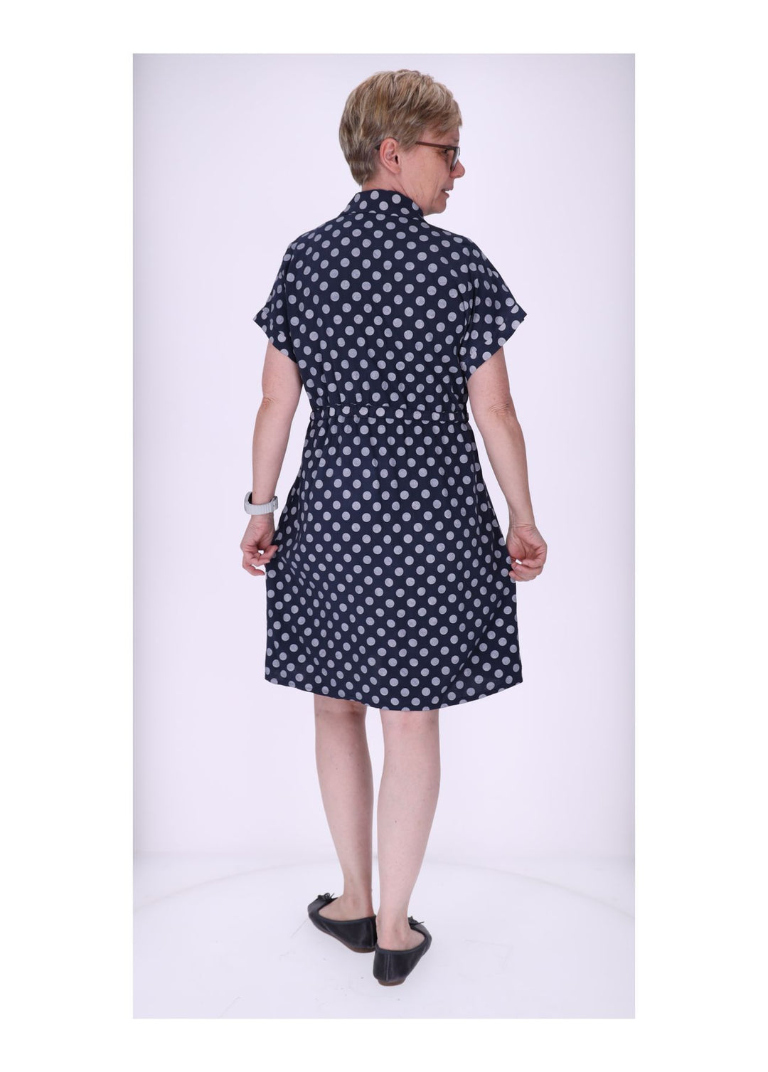 Kleid Punkte Tunnelzug