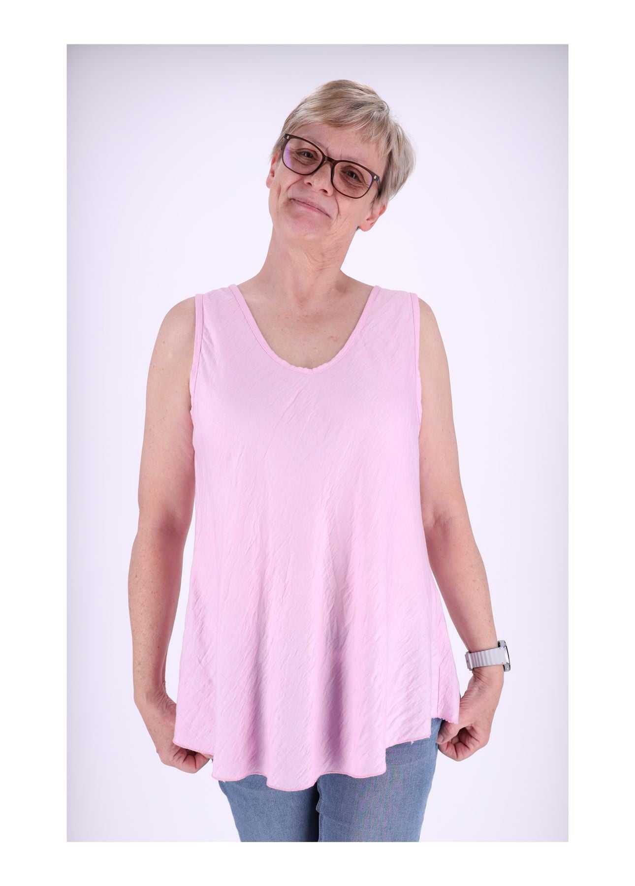 Top Damen Struktur Viskose