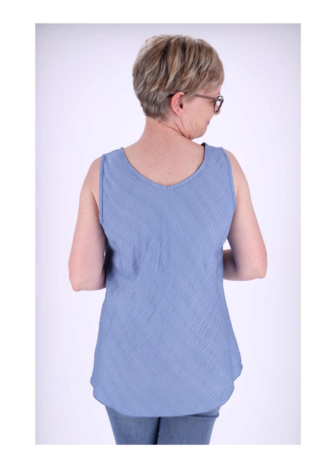 Top Damen Struktur Viskose