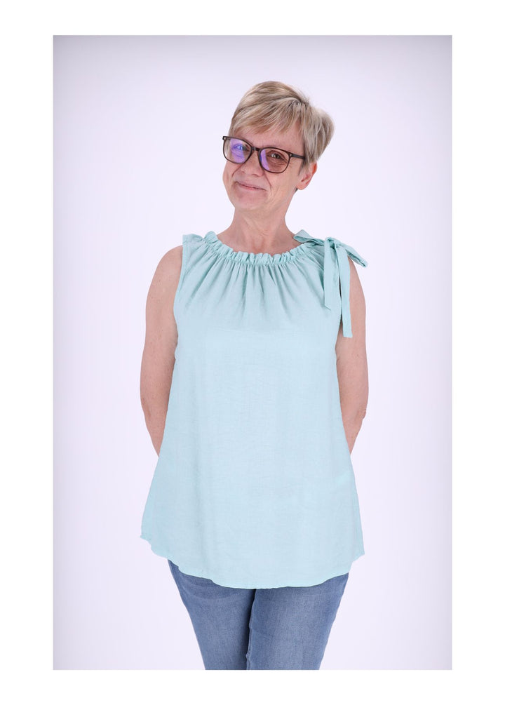 Damen Top Schleife