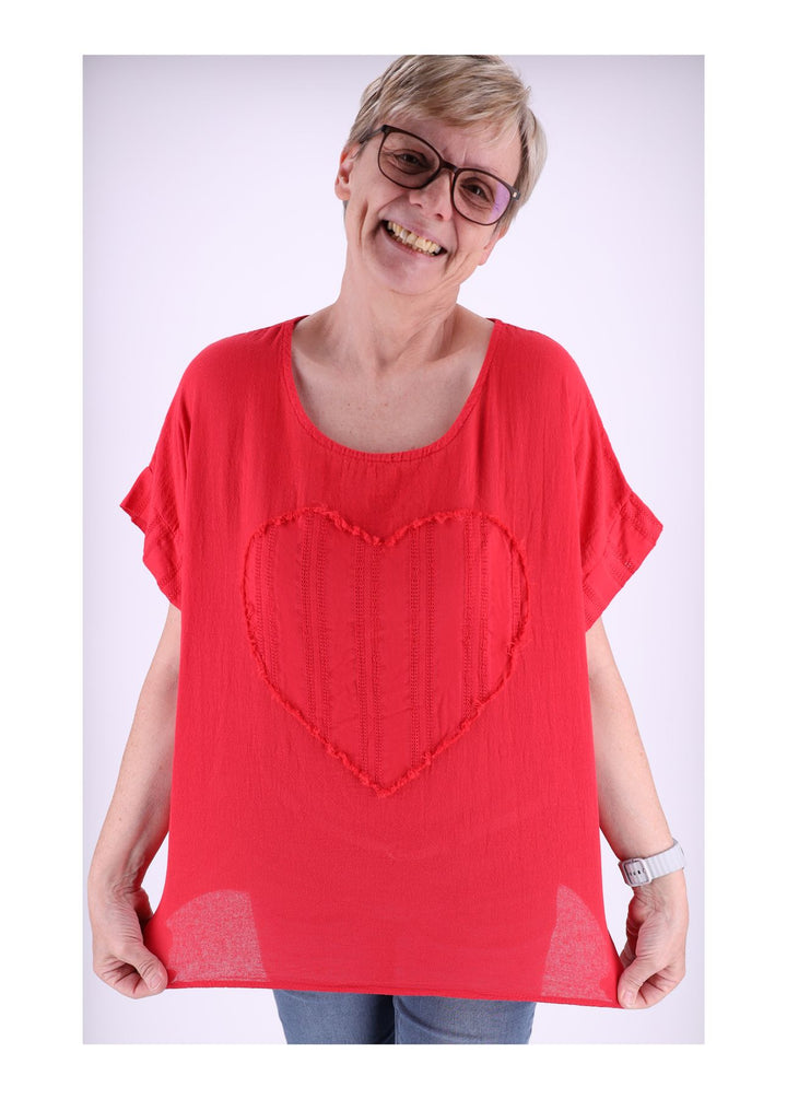 Splash of Color Damen T-Shirt Herz