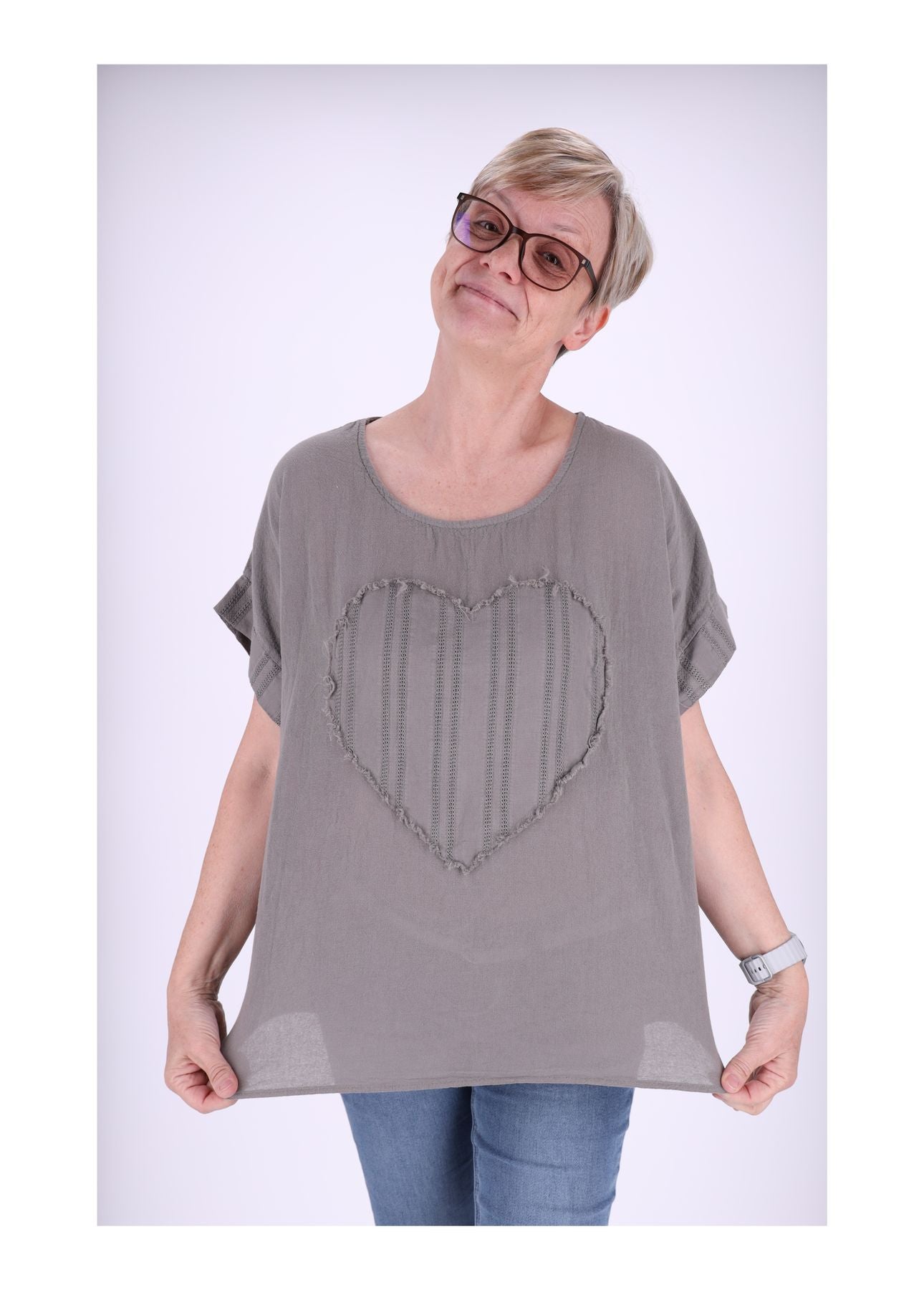 T-Shirt Damen Herz