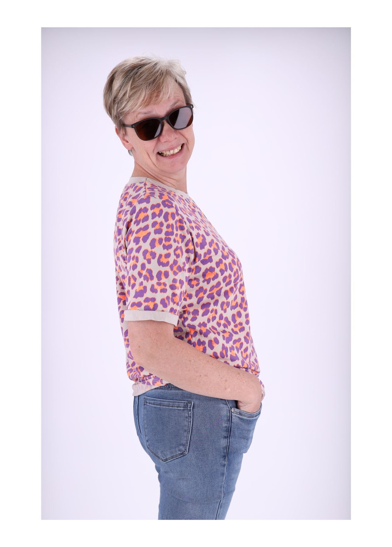 T-Shirt Damen Leo Neon