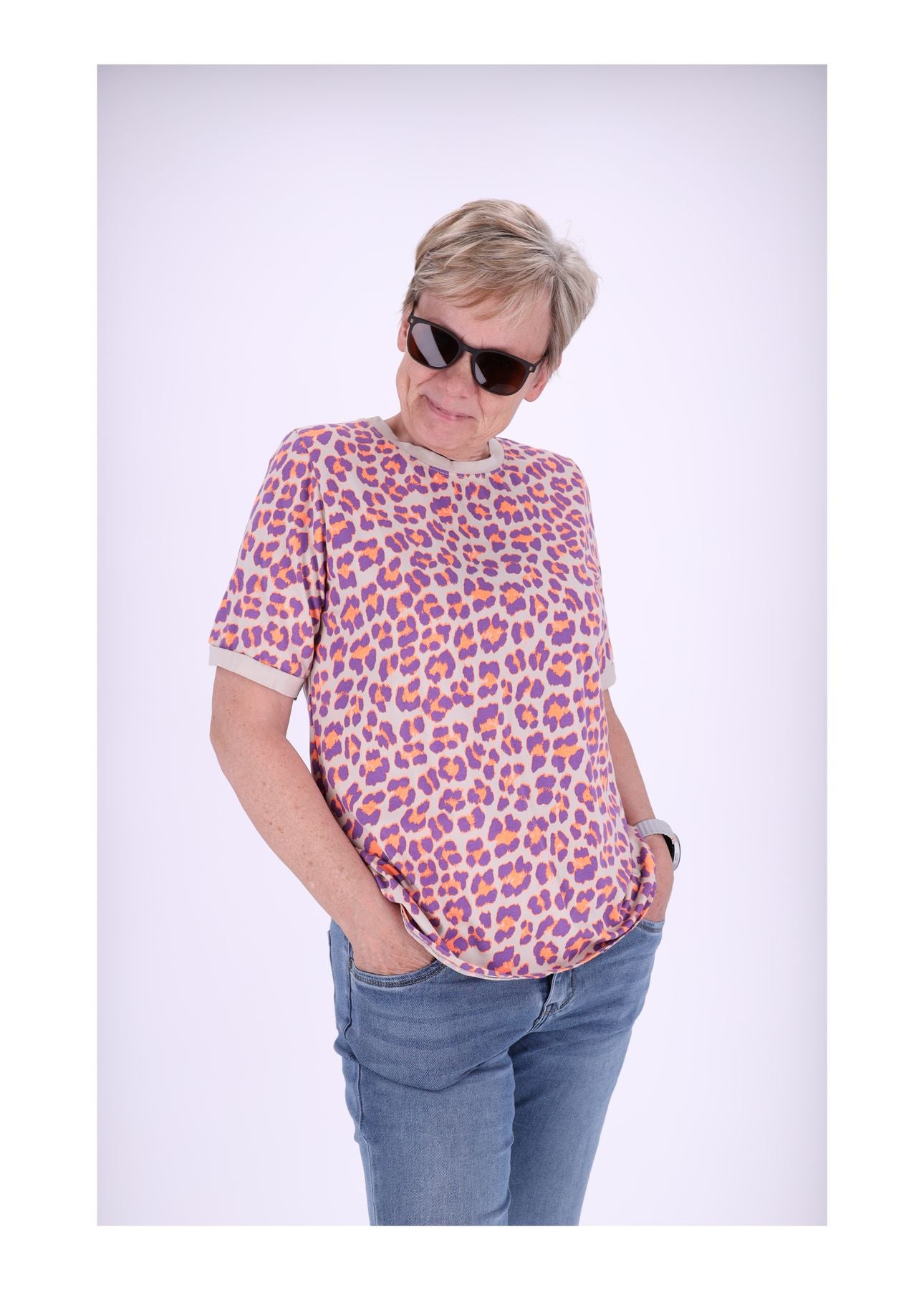 T-Shirt Damen Leo Neon