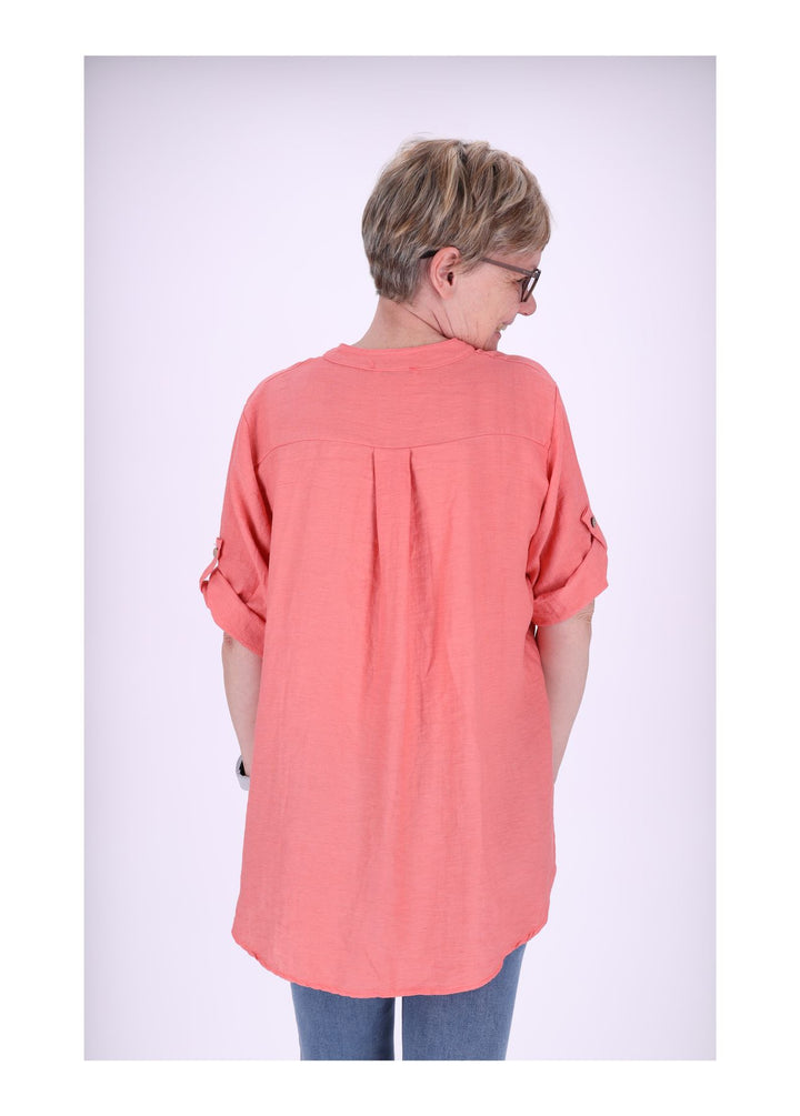 Blusenshirt Kurzarm Krempelarm