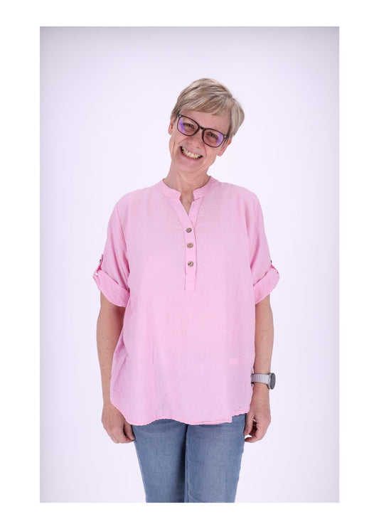 Blusenshirt Kurzarm Krempelarm