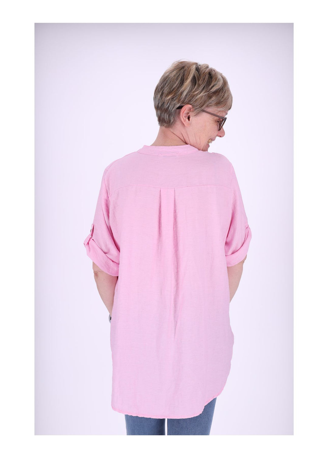 Blusenshirt Kurzarm Krempelarm