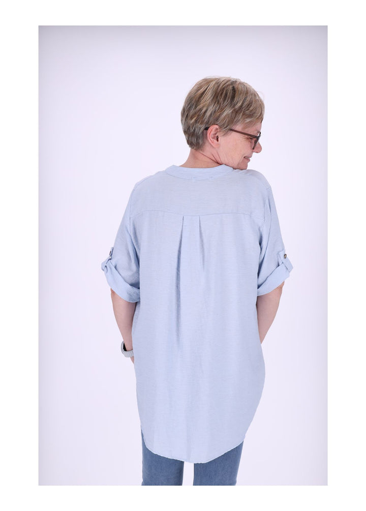 Blusenshirt Kurzarm Krempelarm