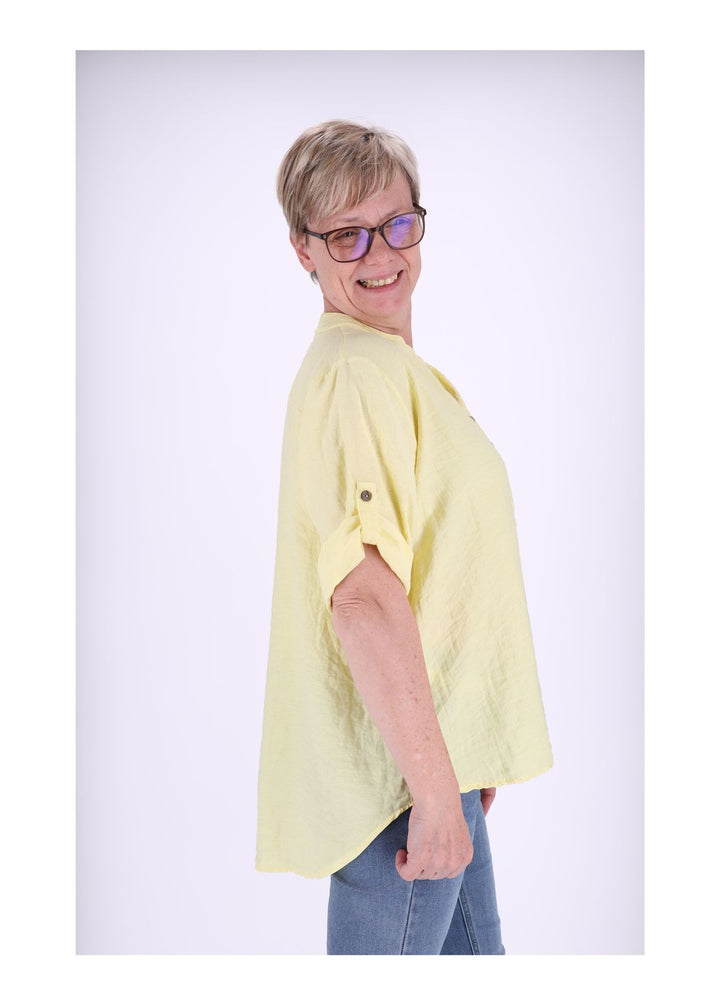 Blusenshirt Kurzarm Krempelarm