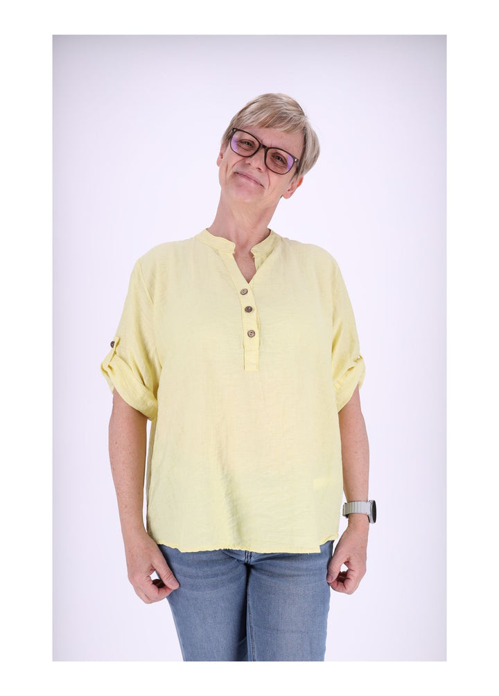 Blusenshirt Kurzarm Krempelarm