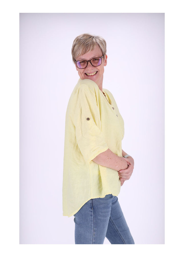 Blusenshirt Kurzarm Krempelarm