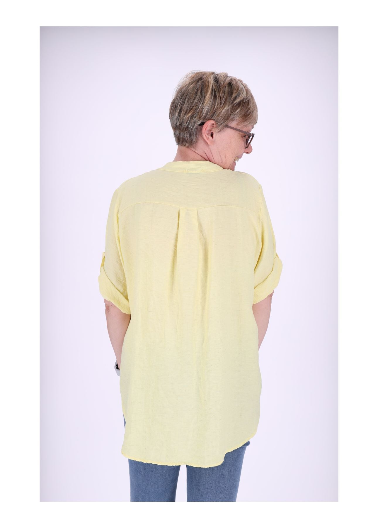 Blusenshirt Kurzarm Krempelarm