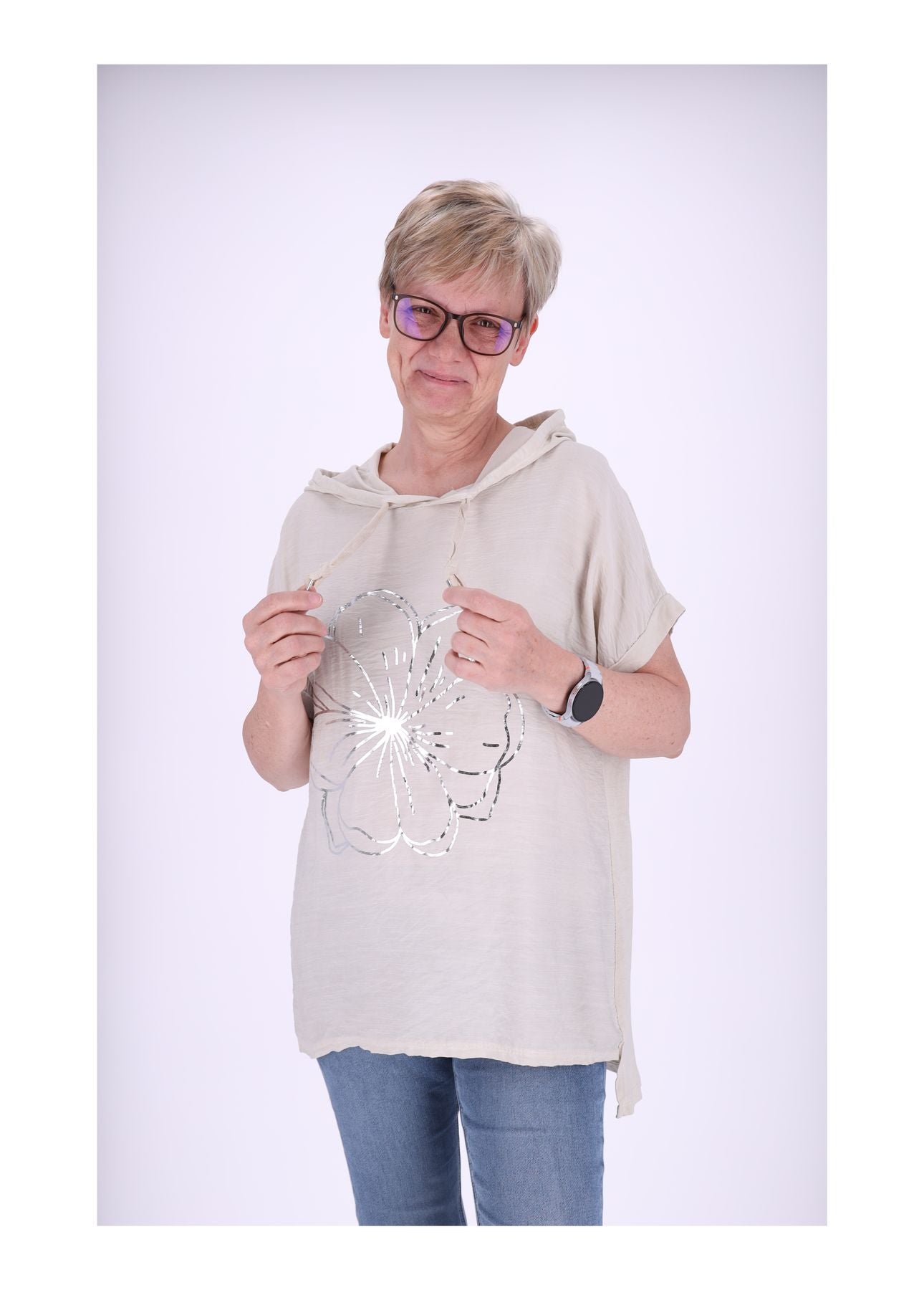 T-Shirt Damen Kapuze