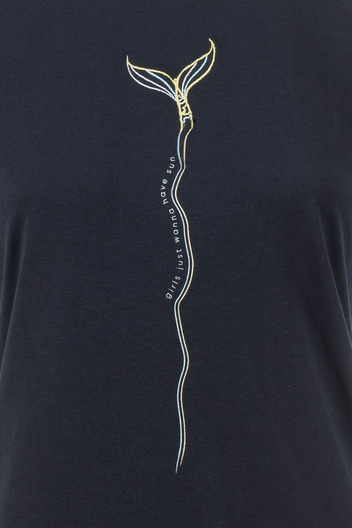 SOQUESTO Damen T-Shirt Baumwolle