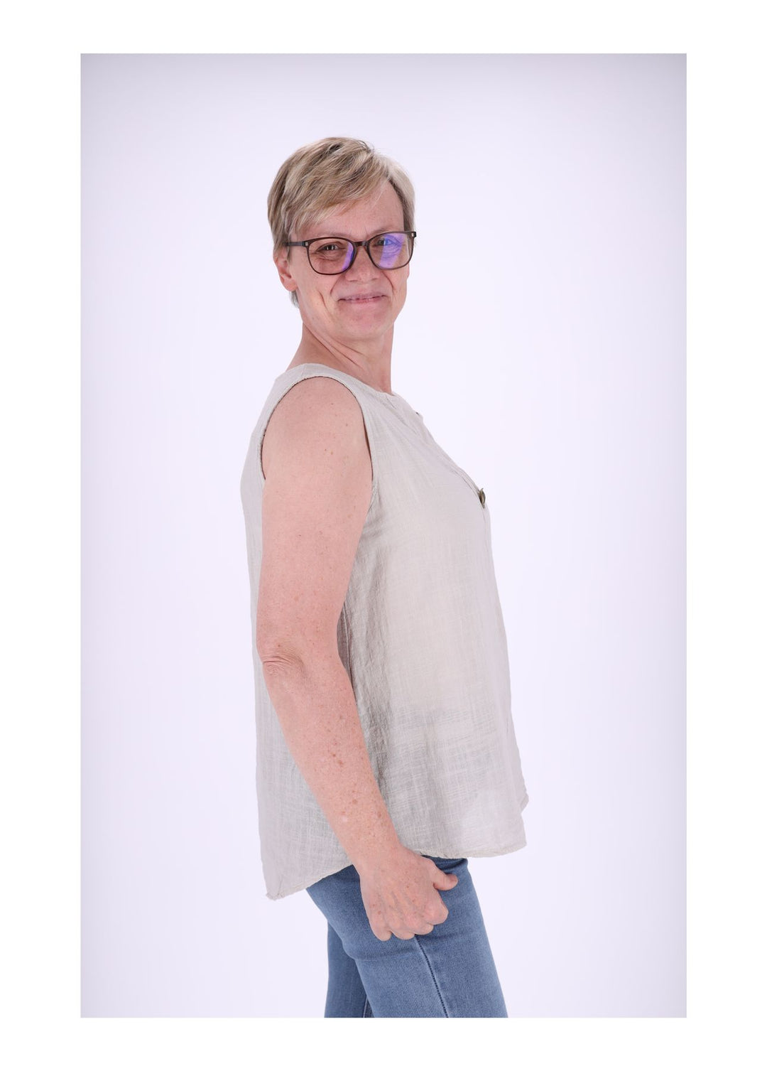 Damen Top Splash of Color breite Träger
