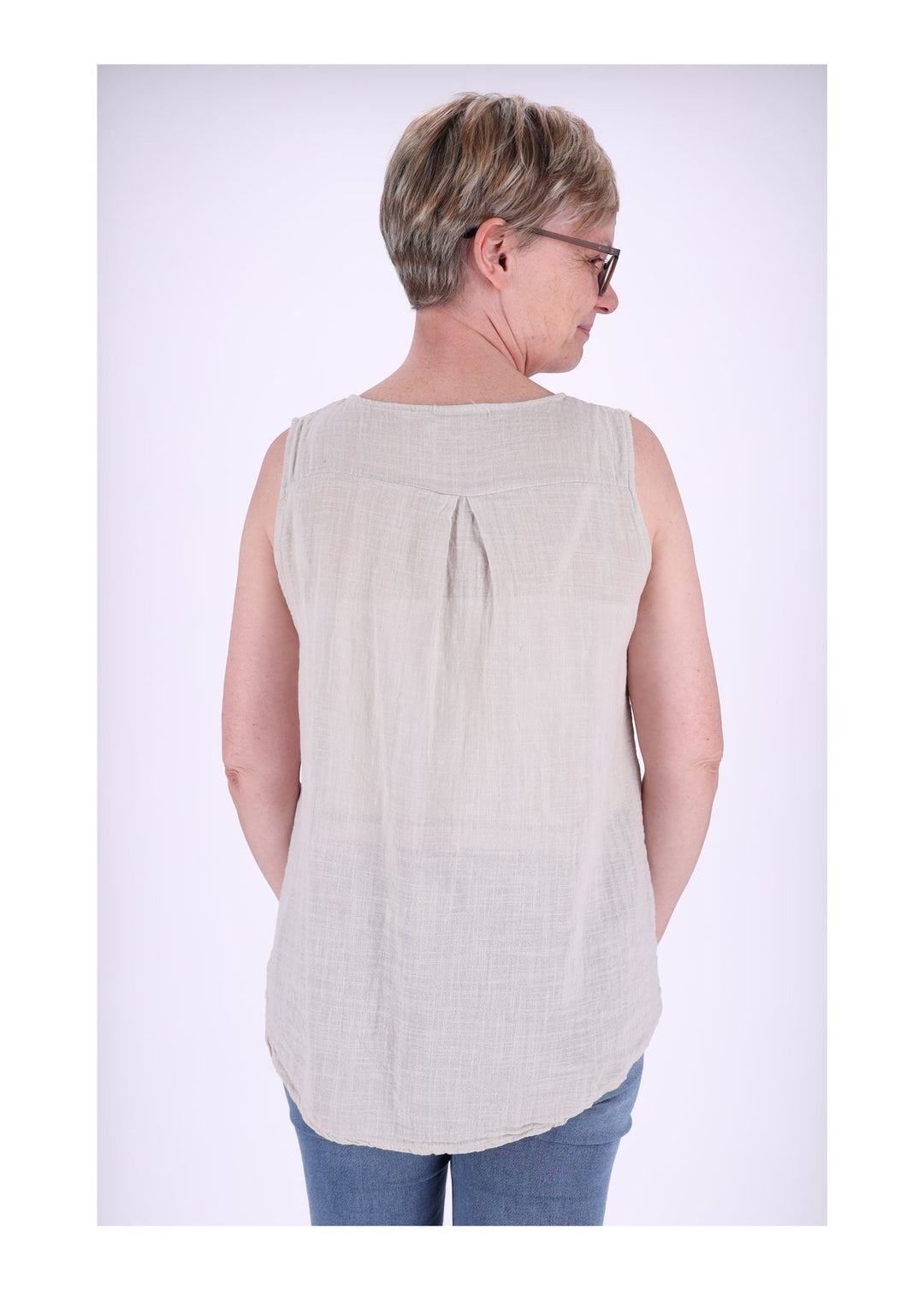 Damen Top Splash of Color breite Träger