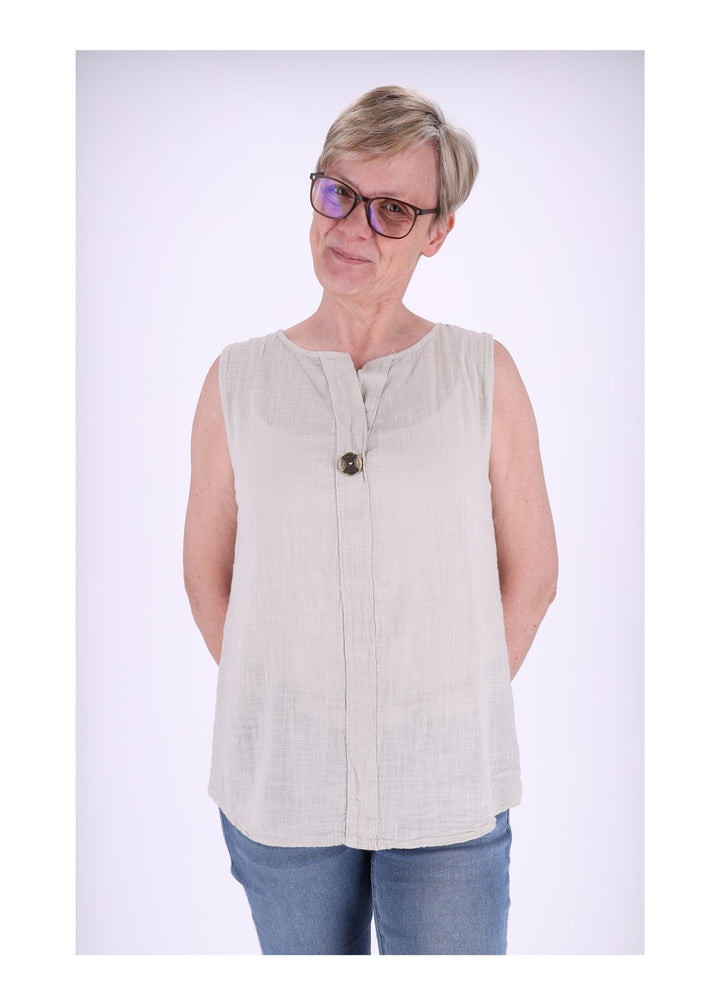 Damen Top Splash of Color breite Träger