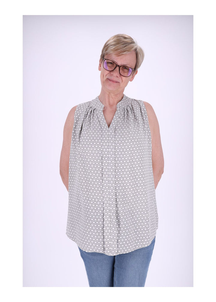 Splash of Color Viskose Top Damen