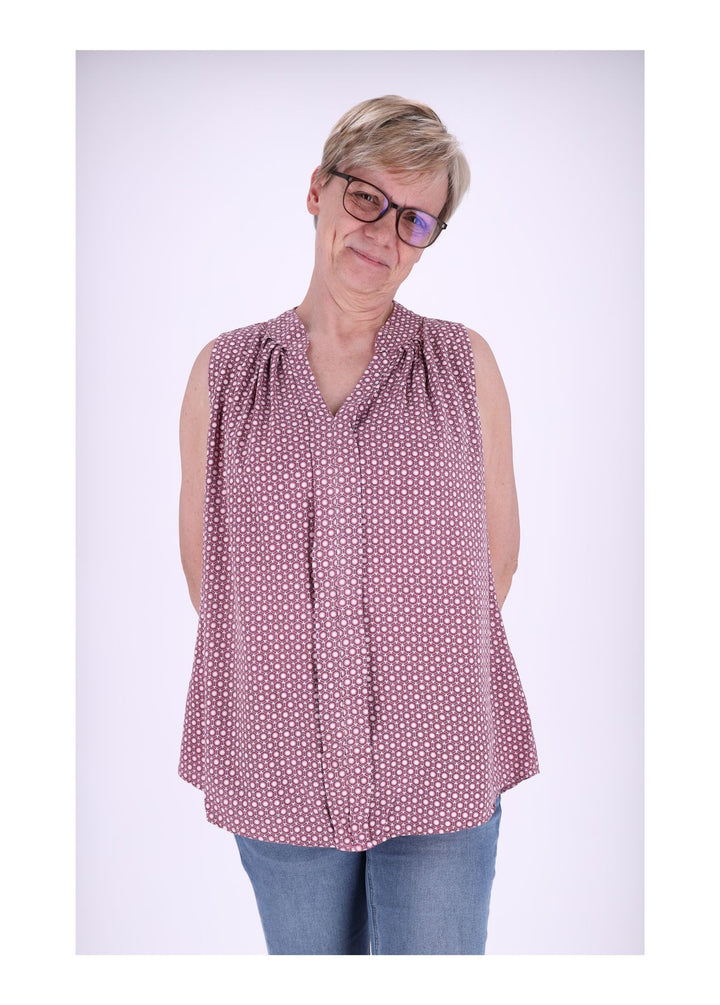 Splash of Color Viskose Top Damen