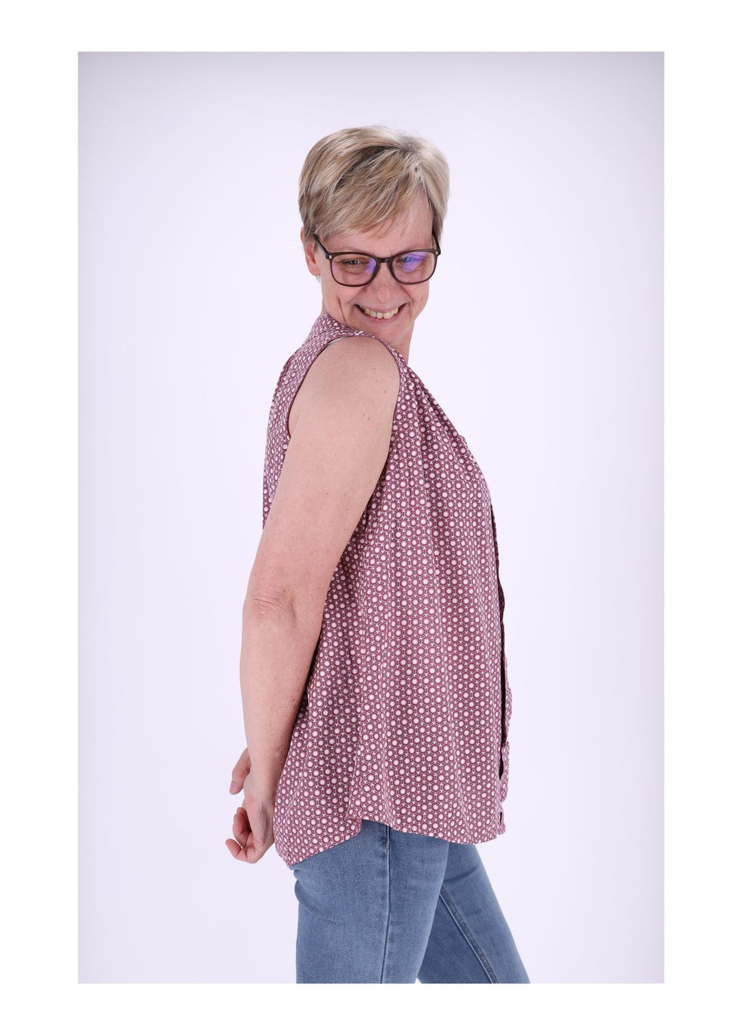 Splash of Color Viskose Top Damen