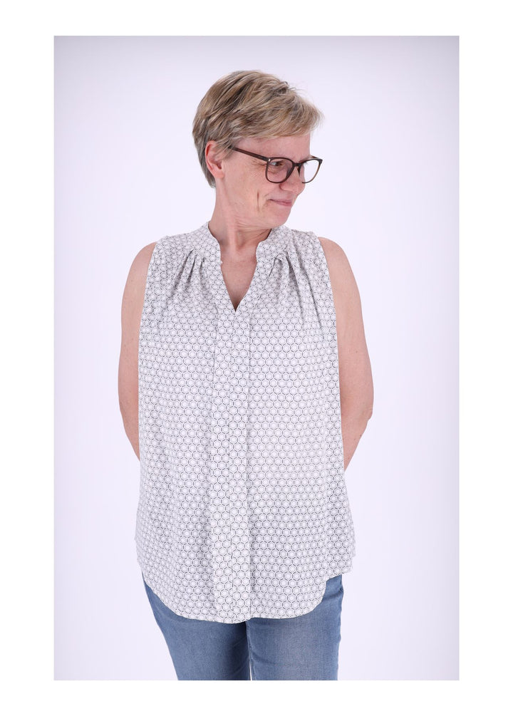Splash of Color Viskose Top Damen