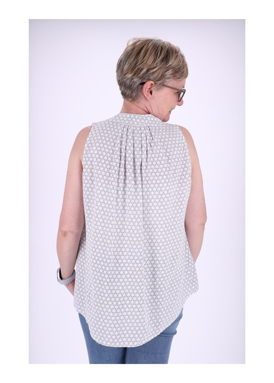 Splash of Color Viskose Top Damen