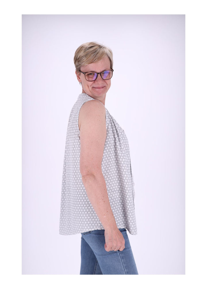 Splash of Color Viskose Top Damen