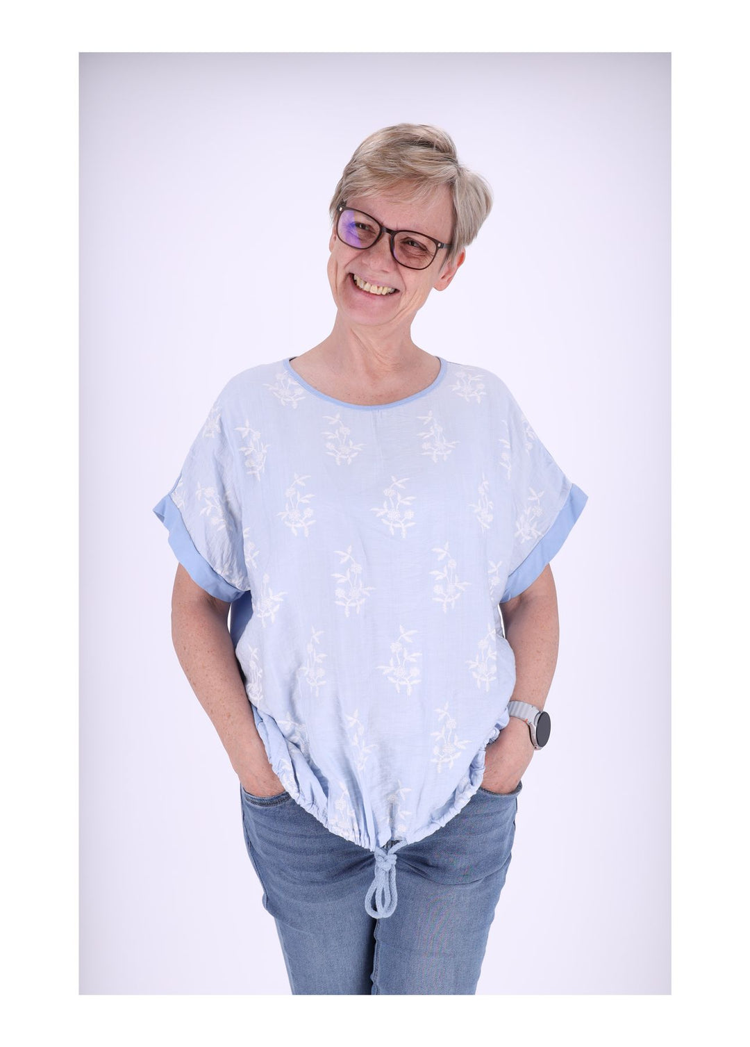 Splash of Color Damen T-Shirt Blumendruck
