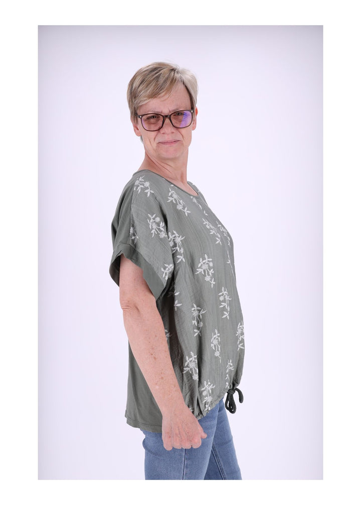 Splash of Color Damen T-Shirt Blumendruck