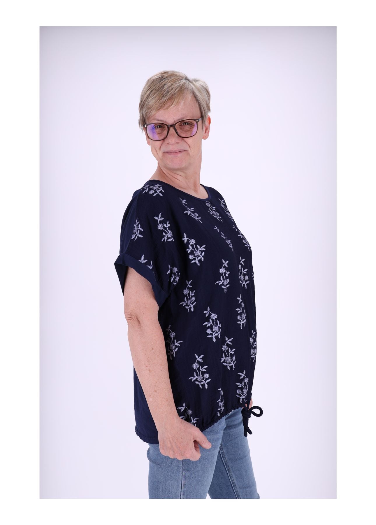 T-Shirt Damen Print kleine Blumen