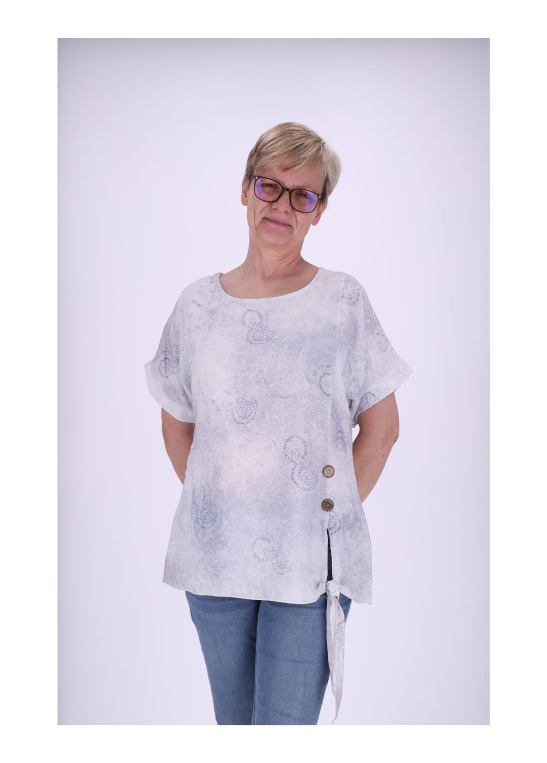 Splash of Color Damen T-Shirt Knoten