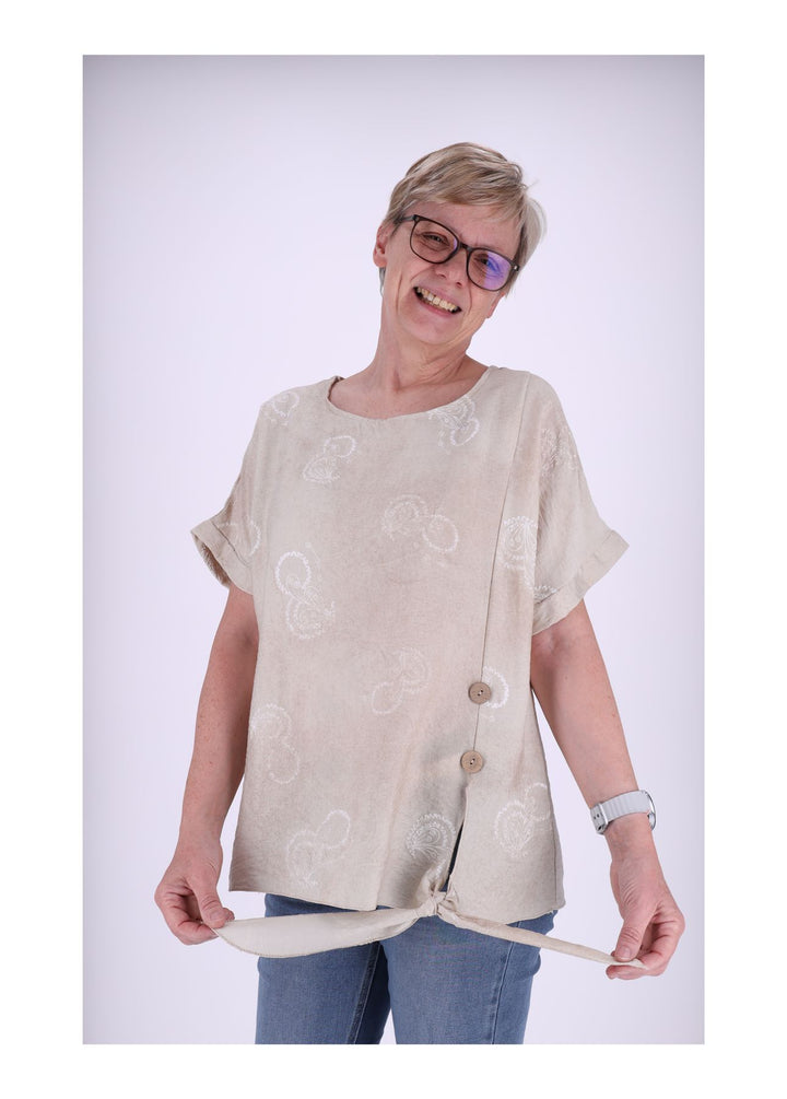 Splash of Color Damen T-Shirt Knoten