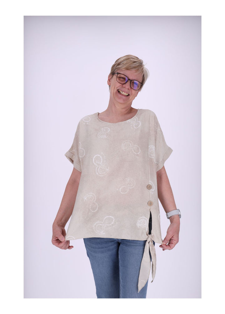 Splash of Color Damen T-Shirt Knoten