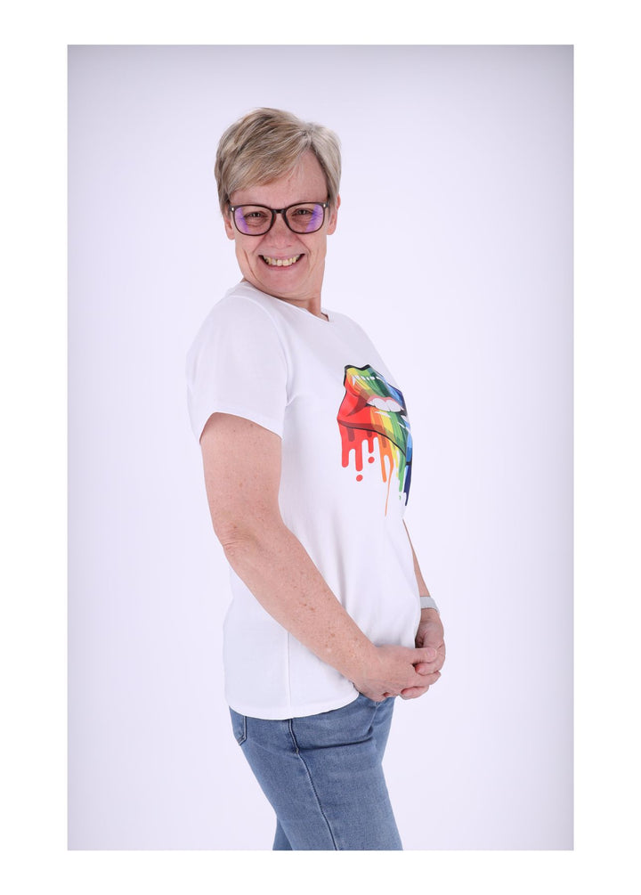 Splash of Color Damen T-Shirt Mund