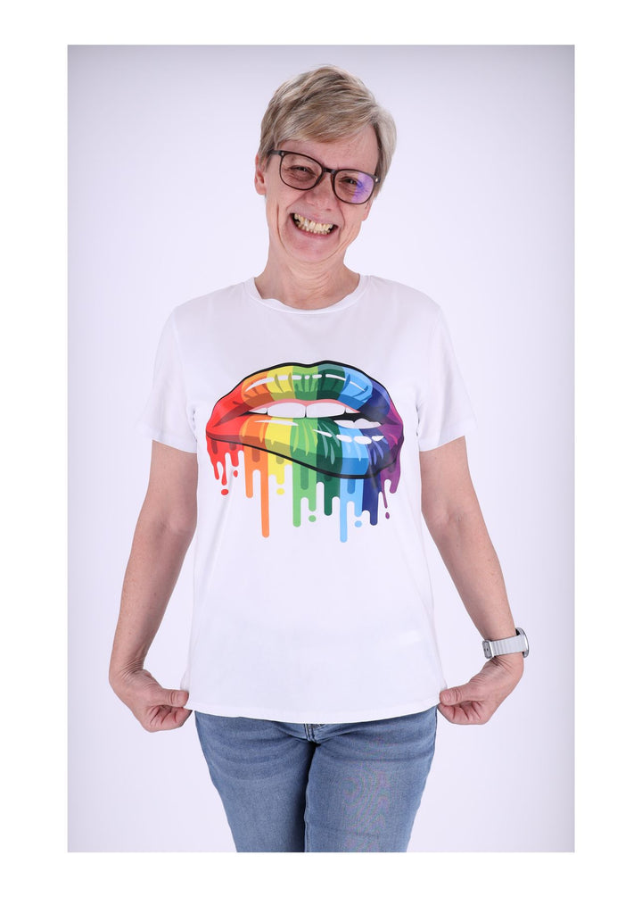 Splash of Color Damen T-Shirt Mund