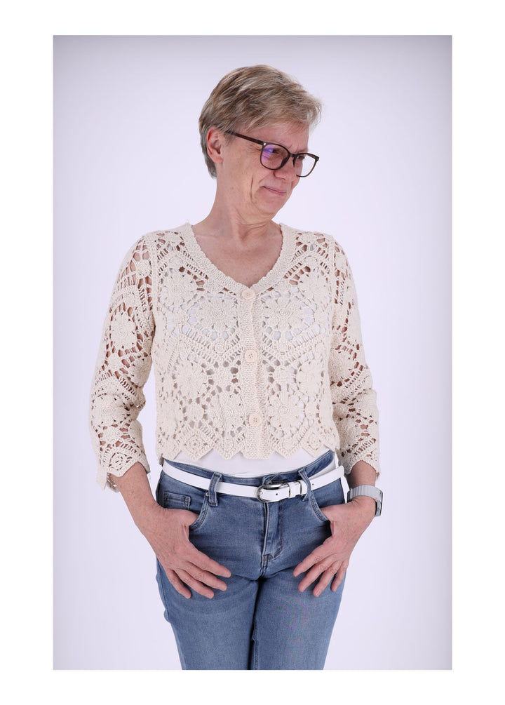 Häkeljacke Damen mit Kragen