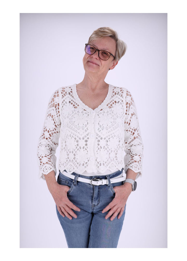 Häkeljacke Damen mit Kragen