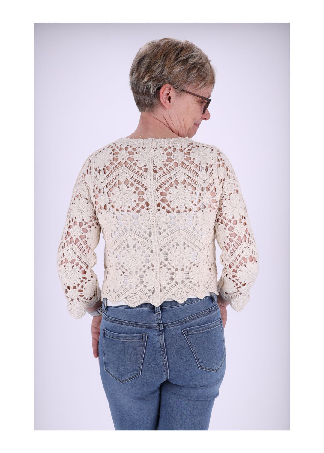 Häkeljacke Damen mit Kragen