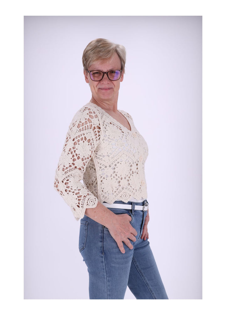 Häkeljacke Damen mit Kragen