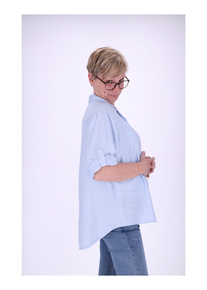 Bluse Kurzarm Struktur