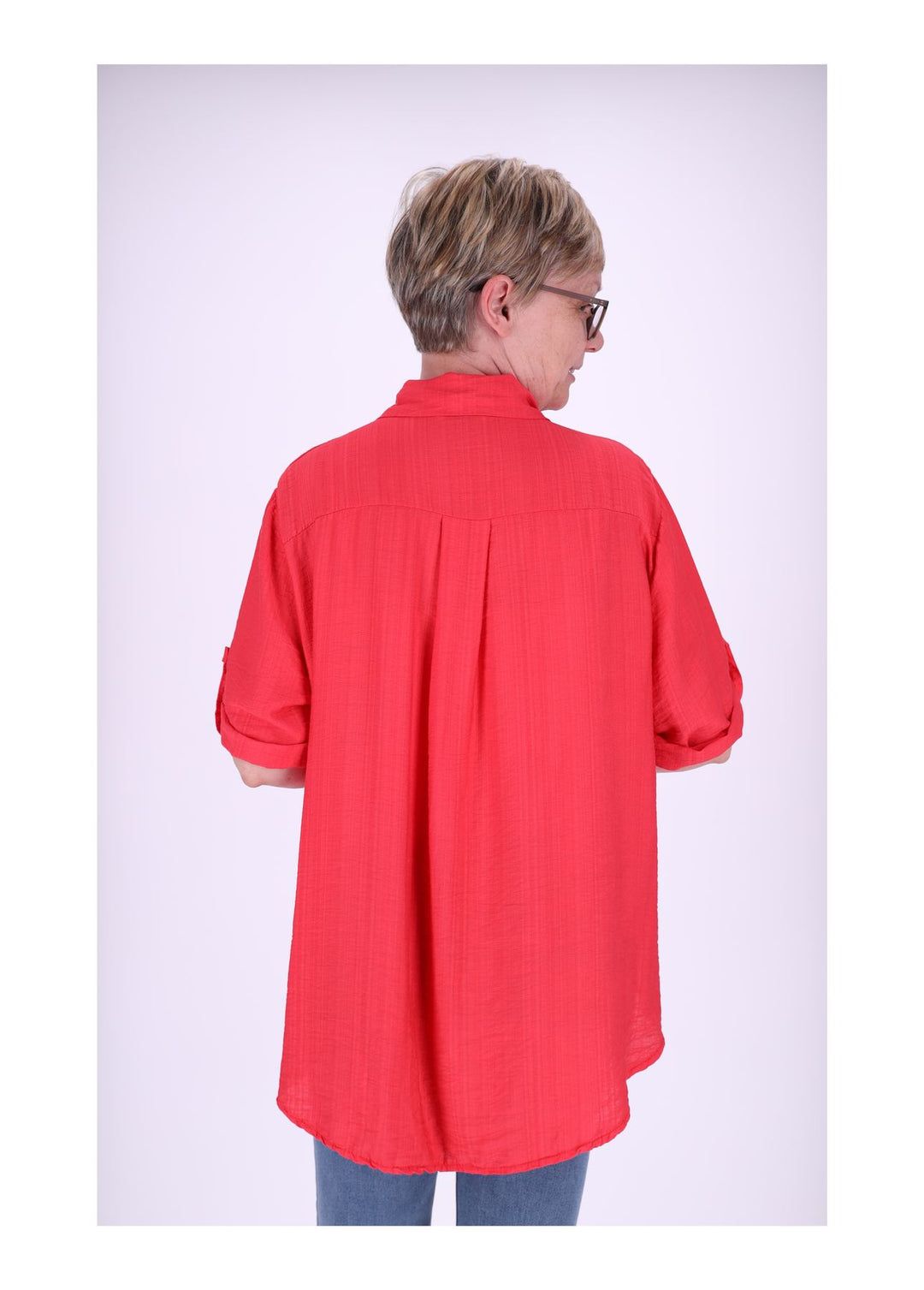 Bluse Kurzarm Struktur