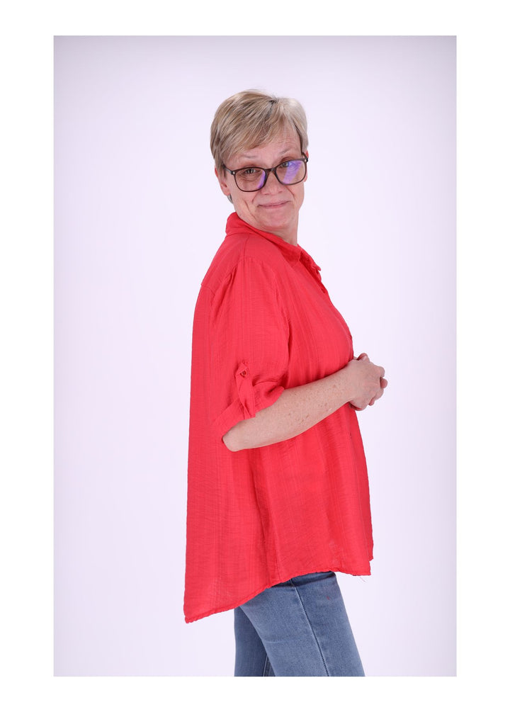 Bluse Kurzarm Struktur