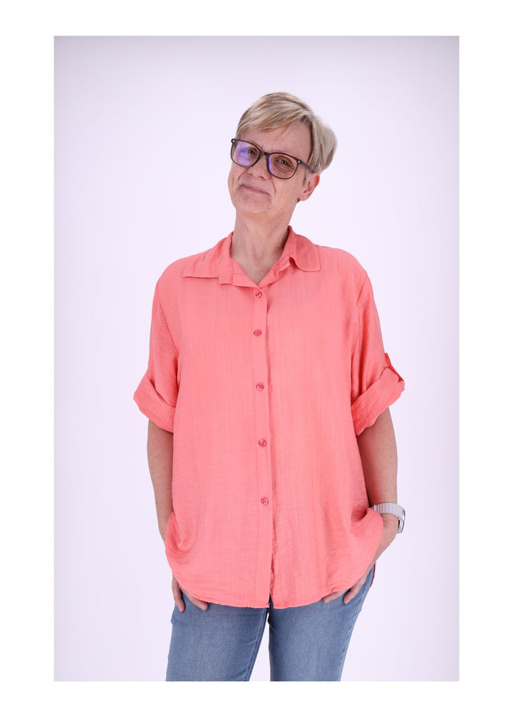 Bluse Kurzarm Struktur