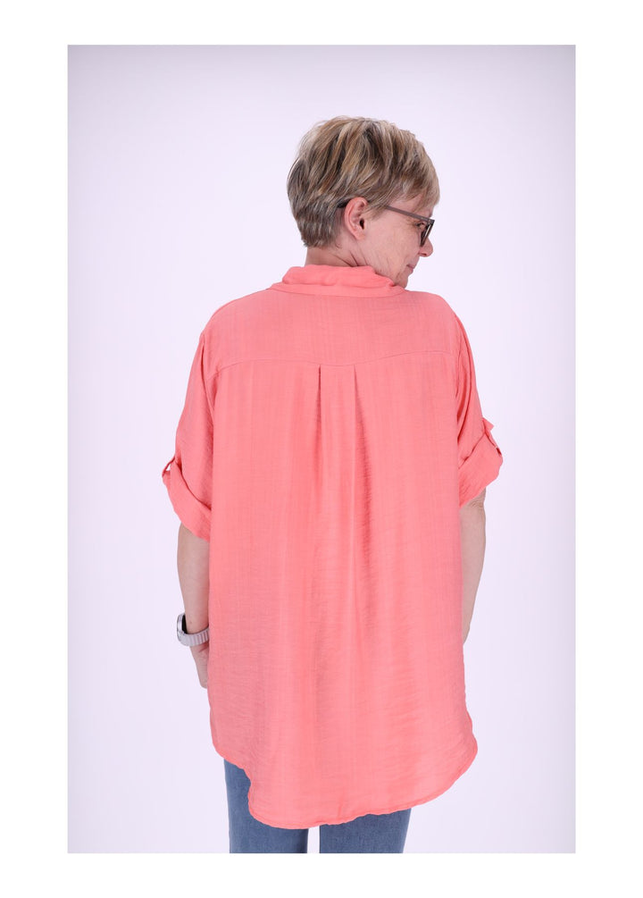 Bluse Kurzarm Struktur